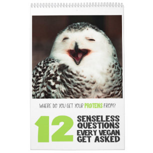 12 Fragen, die Veganern mit Tierfotos gestellt wer Kalender