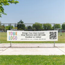 12 Fuß Vinyl-Banner mit Ösen und individuellem QR-