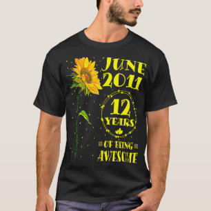12. Geburtstag 12 Jahre Alte Sonnenblumen Mädchen T-Shirt