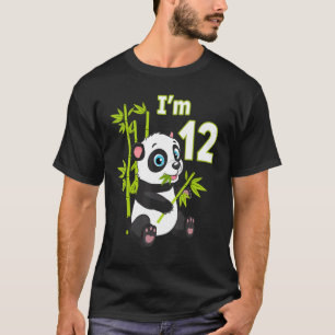 12. Geburtstag 12 Jahre altes Party Tier Panda 2 T-Shirt