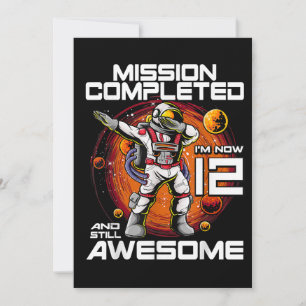 12. Geburtstag Astronaut 12 Jahre alter Weltraum B Save The Date