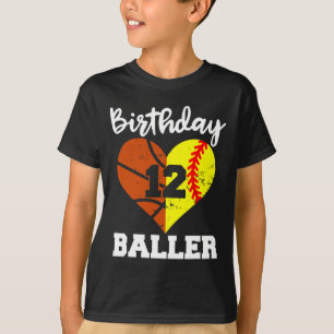 12. Geburtstag Baller Spaß 12 Jahre alter Softball T-Shirt