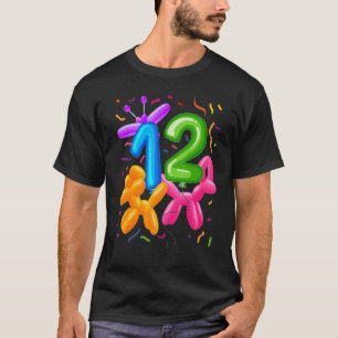 12. Geburtstag Ballon Tiere Ballon Themengeburt T-Shirt