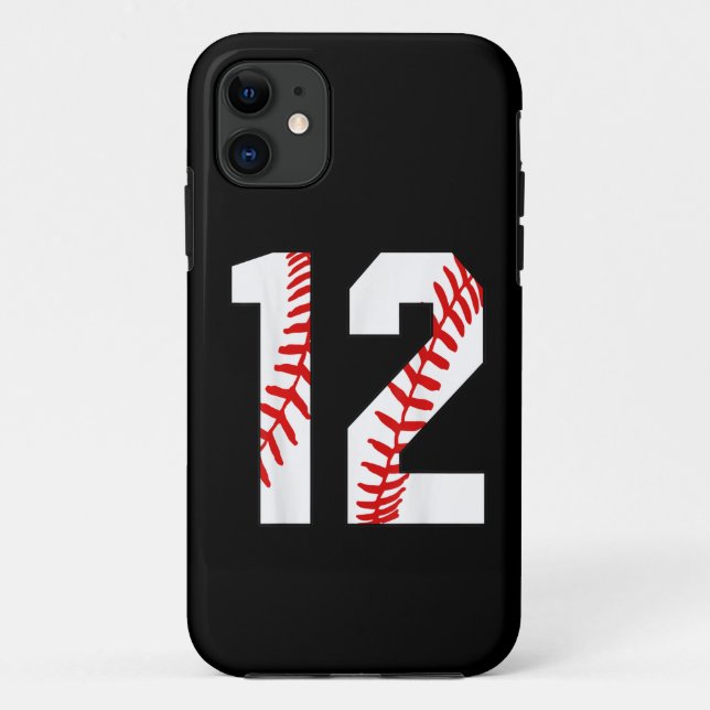 12. Geburtstag Baseball Big Number Zwölf Case-Mate iPhone Hülle (Rückseite)