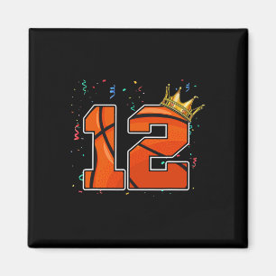 12. Geburtstag Basketball Big Number 12 Year Old B Magnet