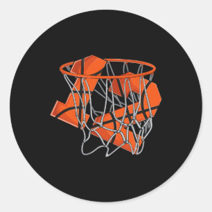 12. Geburtstag Basketball Kinder Runder Aufkleber