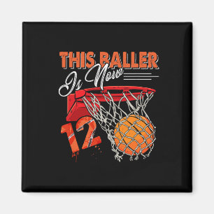 12. Geburtstag Basketball Spaß 12 Jahre Altes Kind Magnet