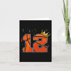 12. Geburtstag Bysketbyll Big Number 12 Year Old B Karte