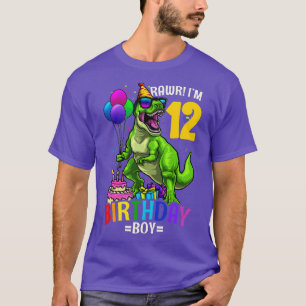 12. Geburtstag Dinosaurier Geburtstagskind T-Shirt