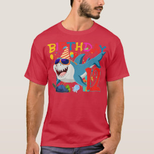12. Geburtstag Familienhai Kinder Zwölf Zwölf Hand T-Shirt