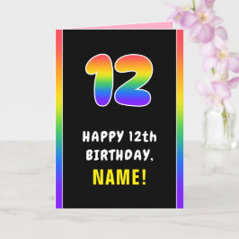 12. Geburtstag: Farbiger Regenbogen # 12, Individu Karte