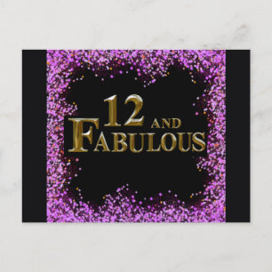 12. Geburtstag  Feiertagspostkarte
