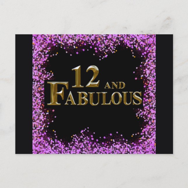 12. Geburtstag  Feiertagspostkarte (Vorderseite)