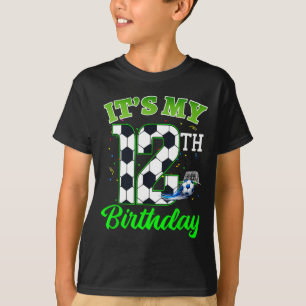 12. Geburtstag Fußball Junge Mädchen Kinder Fußbal T-Shirt
