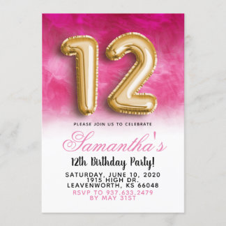 12. Geburtstag Gradient Einladung