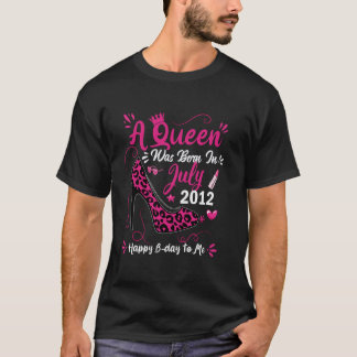12. Geburtstag High Heel eine Königin wurde Gebore T-Shirt