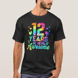 12. Geburtstag Idea Gefärbte Krawatte 12 Jahre Awe T-Shirt