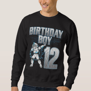 12. Geburtstag Junge Dabbing Roboter 12 Jahre alte Sweatshirt