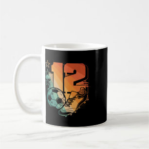 12. Geburtstag Junge Fußballspieler Fußball 12 Jah Kaffeetasse