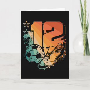 12. Geburtstag Junge Fußballspieler Fußball 12 Jah Karte
