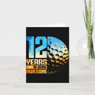 12. Geburtstag Jungen Golfspieler Golf 12 Jahre al Karte