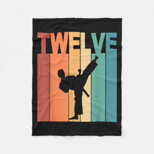 12. Geburtstag Karate Taekwondo Thema 12 Jahre alt Fleecedecke