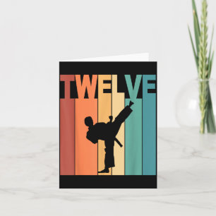 12. Geburtstag Karate Taekwondo Thema 12 Jahre alt Karte