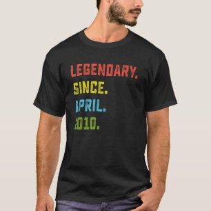 12. Geburtstag Legendary Seit April 2010 12 Jahre T-Shirt