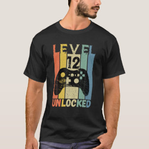 12. Geburtstag Level 12 Freigeschaltet Videospiel T-Shirt