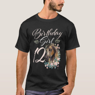 12. Geburtstag Mädchen Pferd 12 Jahre alt Bday T-Shirt