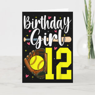 12. Geburtstag Mädchen Softll Zwölfter Bday 12 Zwö Karte