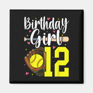 12. Geburtstag Mädchen Softll Zwölfter Bday 12 Zwö Magnet