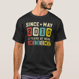 12. Geburtstag Phantastisch Seit Mai 2010 Vintag T-Shirt