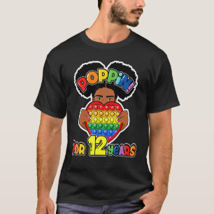 12. Geburtstag Pop Es fidget Afroamerikanisch Kind T-Shirt