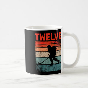 12. Geburtstag Retro Eishockey 12 Jahre alter Jung Kaffeetasse