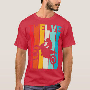 12. Geburtstag Retro Motocross 12 Jahre Jungen Mäd T-Shirt