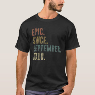 12. Geburtstag Retro Vintag Epic Seit 2. September T-Shirt