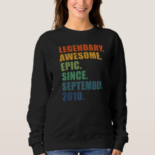 12. Geburtstag September 2010 Jungen Mädchen 12 Ja Sweatshirt