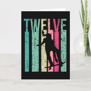 12. Geburtstag Skater Girl Skateboarding Skaten 12 Karte