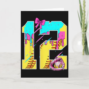 12. Geburtstag Softll Eisdrip-Schale 12 Jahre K Karte