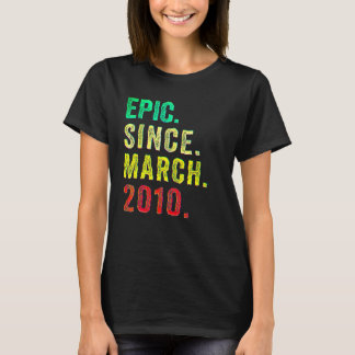 12. Geburtstag Vintage-Epos seit März 2010 12 Jahr T-Shirt