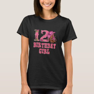 12. Geburtstag Western Rodeo Cowgirl Zwölf 12 Jahr T-Shirt