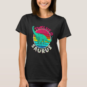 12. Geburtstag Zwölf O Saurus Brachiosaurus Famili T-Shirt