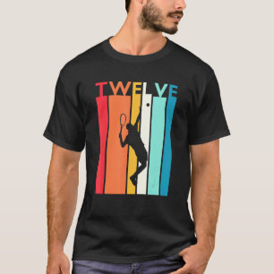 12. Geburtstag Zwölf Vintage Tennis 12 Jahre alt T-Shirt