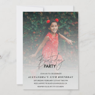 12. Geburtstagseinladung Geburtstagsparty Foto Gra Einladung