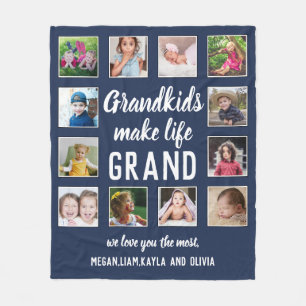 12 Großkinder der FotoCollage machen ein großart Fleecedecke