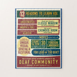 12 Gründe, ASL zu lernen. Puzzlespiel Puzzle