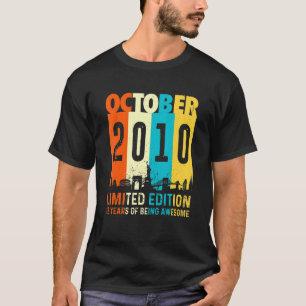 12 hergestellt im Oktober 2010 12. Geburtstag T-Shirt