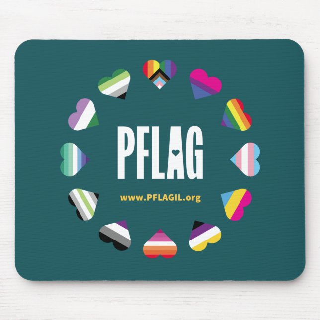 12 Herz-Kreislauf-PFLAG-Mousepad Mousepad (Vorne)