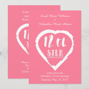 12. Hochzeitstag Seide traditionell Einladung